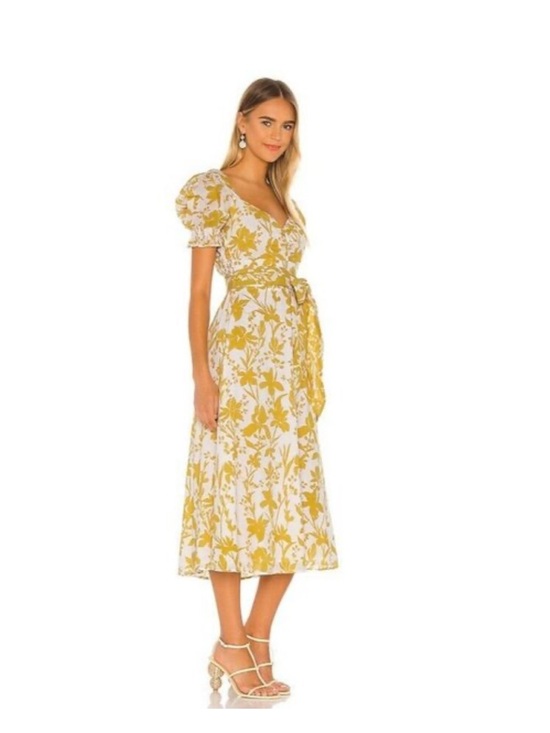 Cleobella Dresses & Skirts - Cleobella Fresia Midi Dress Floral Lemon Yellow